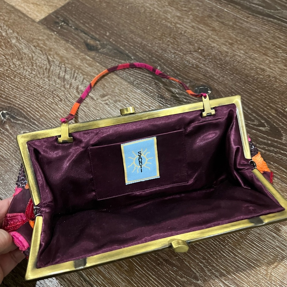 Santi beaded with sequence Colorful Patterned Clutch Bag - Picture 6 of 10
